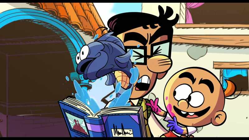 Ow! - [dolphin noises]