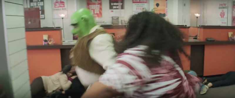 [Owen shrieking] -[people screaming]