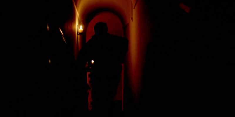 [Padre Pio groaning, panting]