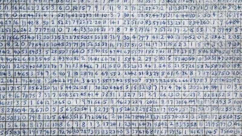 Pages and pages of numbers