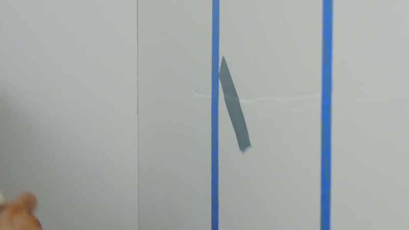 Painting this chevron pattern in the pantry is such