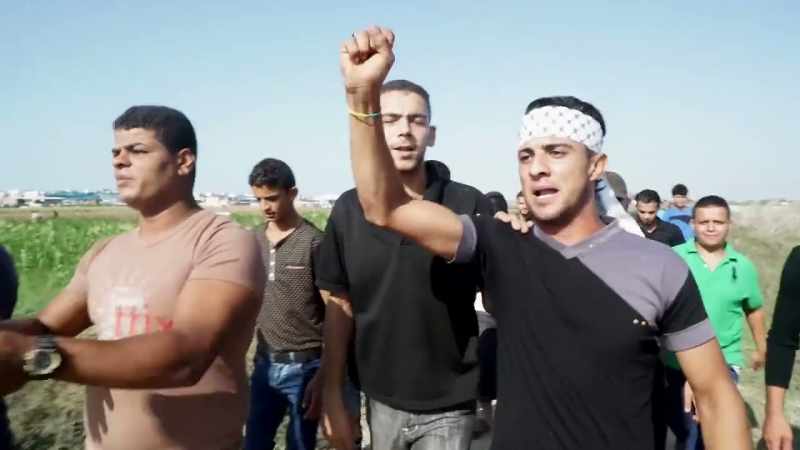 Palestinian youth came, to express their unity