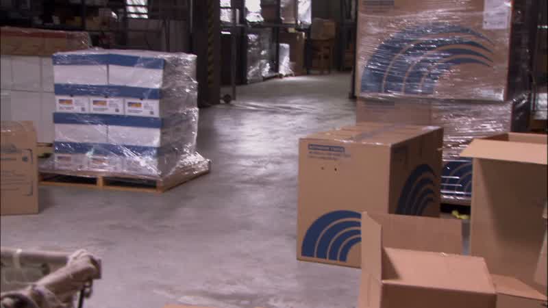 Pam: He's in a box?