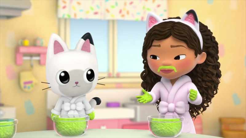 [Pandy giggles] -Do you like my mush-tache?