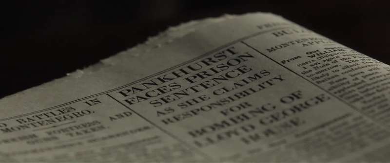 Pankhurst claims responsibility for the bombing and faces prison