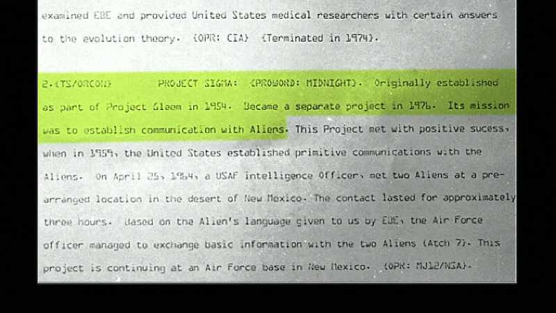Paragraph two, TS/ORCON, Project Sigma, Proword Midnight