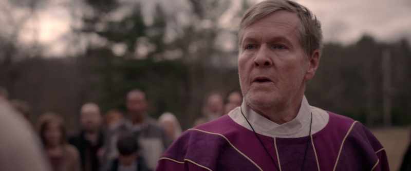 [PARISHIONERS GASP, MURMURING] - [THUNDER RUMBLES]