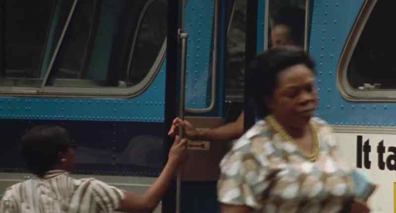 [passengers chattering] - [woman] Bye