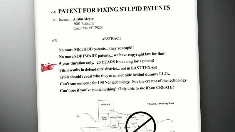 PATENTS SHOULD OBVIOUSLY LAST ABOUT FIVE YEARS AT THE MOST