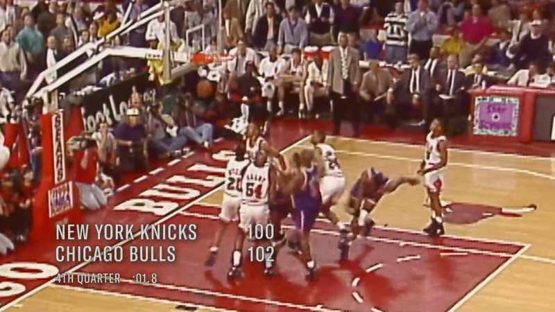 Patrick Ewing made a shot with about two seconds left to tie the game