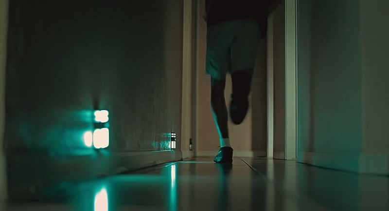 (Pattering footsteps) (Gentle, menacing music)