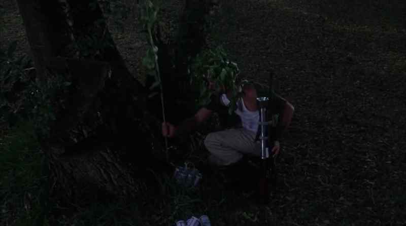 Pay no attention to that bush moving around there by that tree