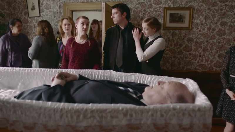 Paying your respects, my hole. [Scoffs]