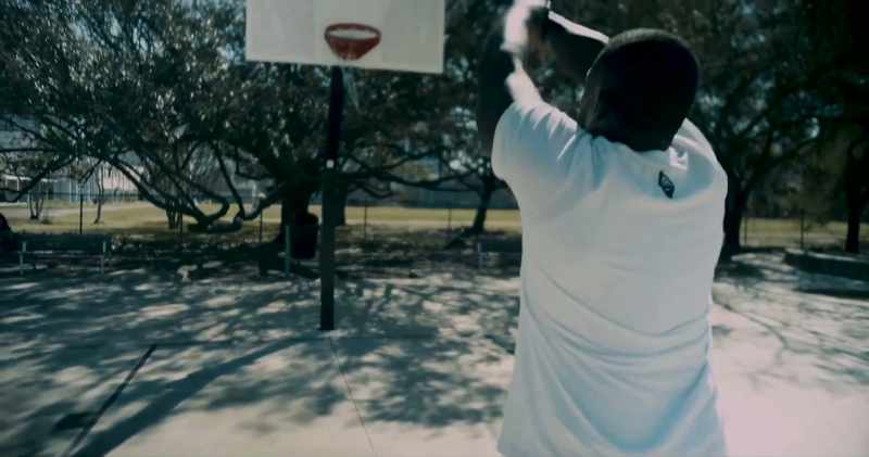 (peaceful music) (hoop rattling)