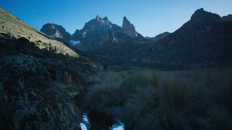 Peaks on the equator, such as Mount Kenya