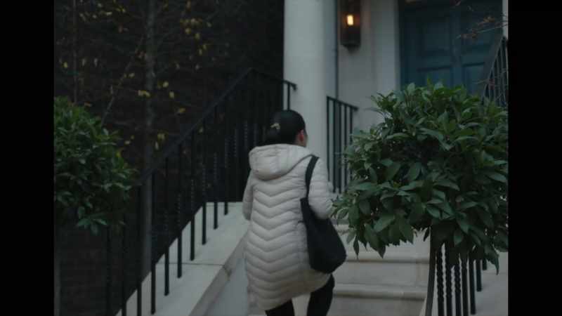 [people approach, indistinct conversation]