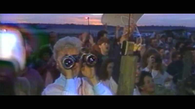 (people cheering) (melancholy music)