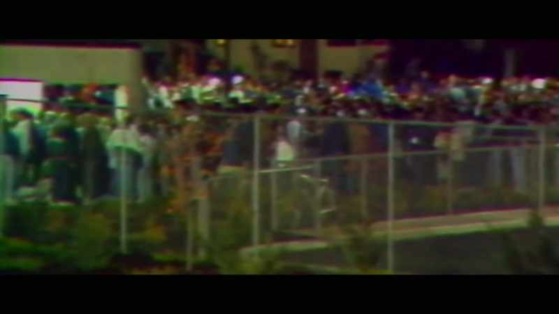 (people cheering) (suspenseful music)
