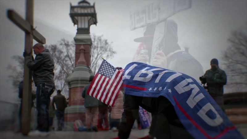 People had Christian flags