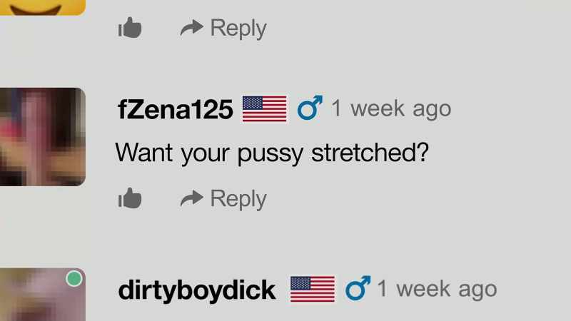 People were commenting like disgusting things