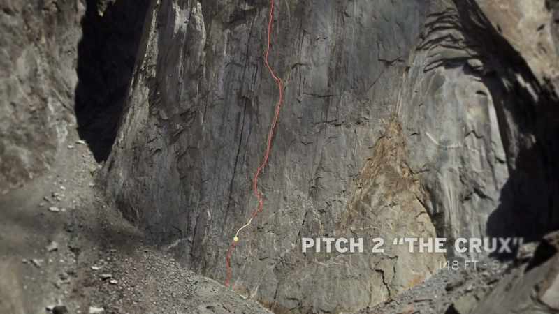 Pitch two is a 45-meter face climb