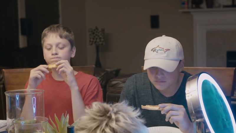Pizza and makeup, huh? Our new Friday nights?
