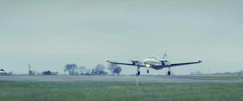 [plane engine revving]