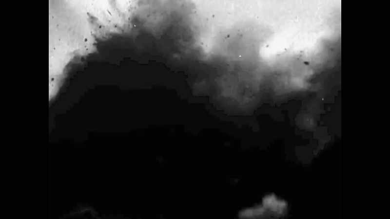 (planes buzzing) (bombs exploding)