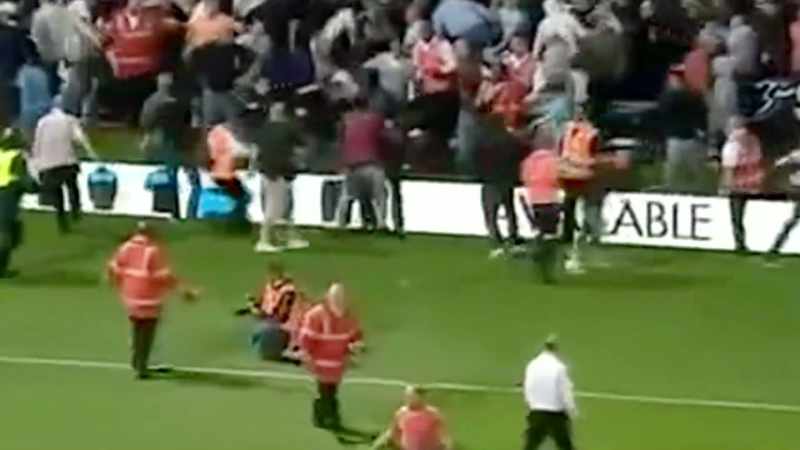PLAY WAS STOPPED ON SEVERAL OCCASIONS