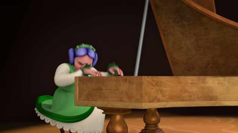 [playing intricate classical melody]