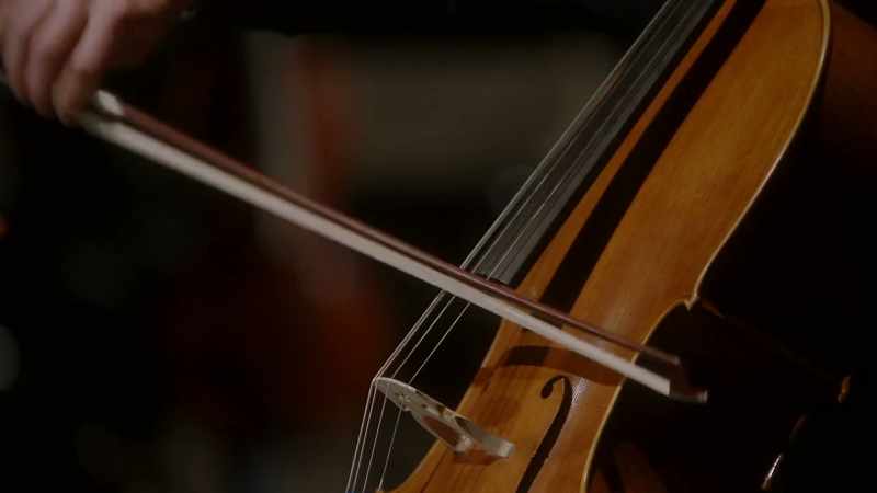 [plays cello]
