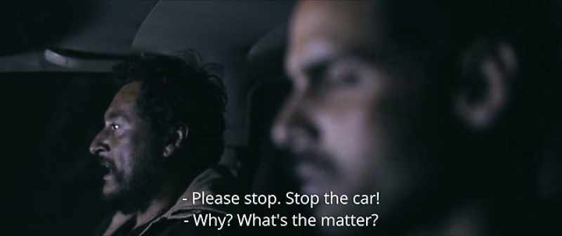 Please, stop the car. Please, stop the car