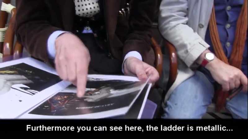 Plus, you can see it on the metal ladder