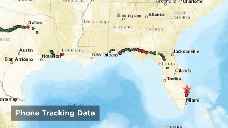 Police continued to track both phones
