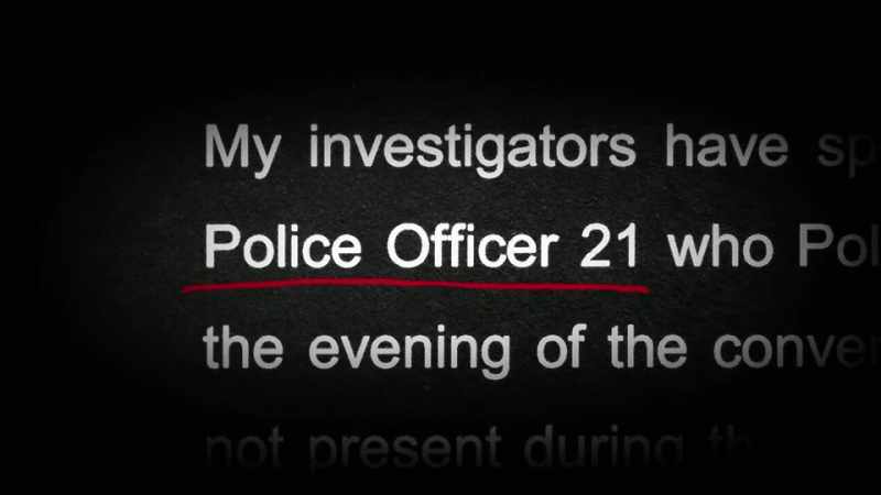 Police officers were identified by numbers