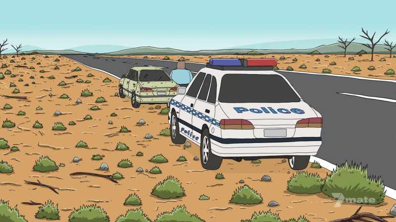 (police siren)