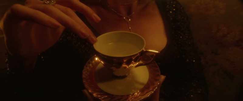 [porcelain clinking] -Around and around