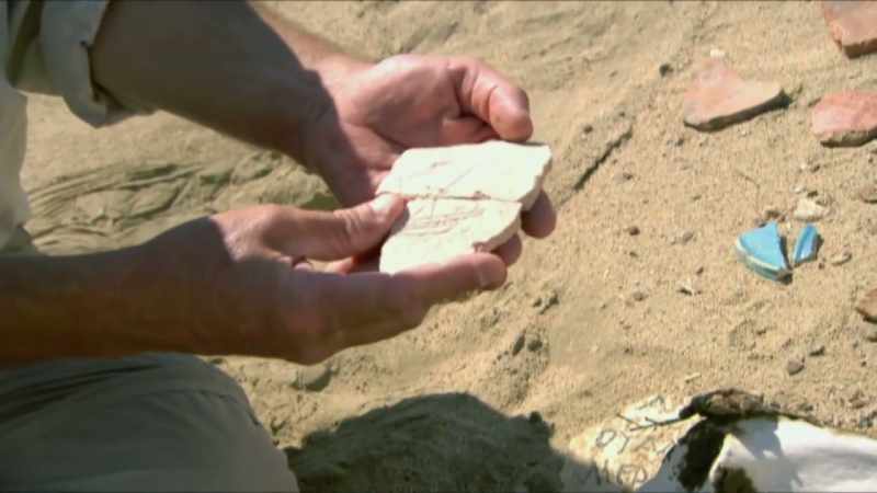 Pottery fragments found nearby proved it had been built