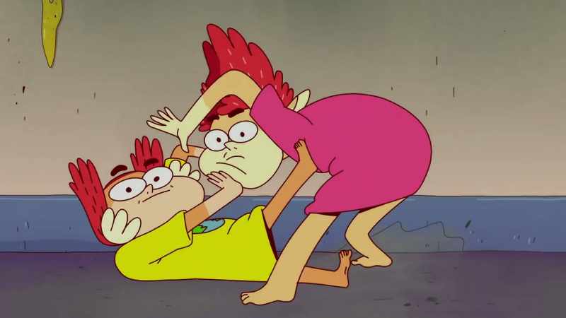 [pounding on door]