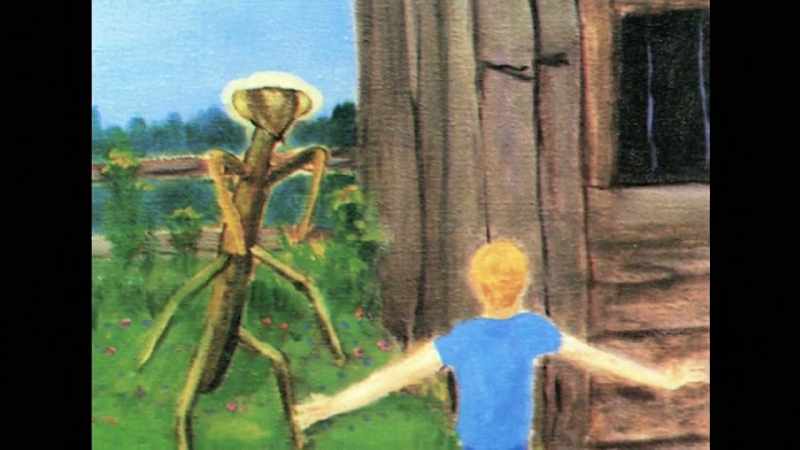 Praying mantis encountered in full daylight consciousness