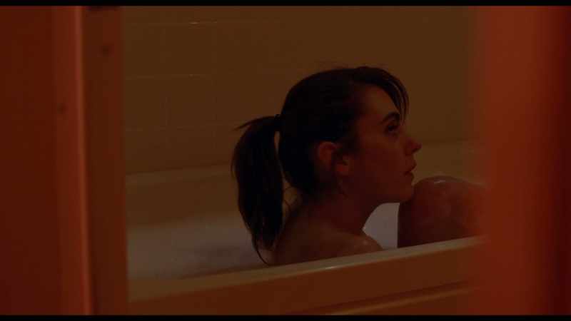 Preparing the bath. Make sure the stopper is on