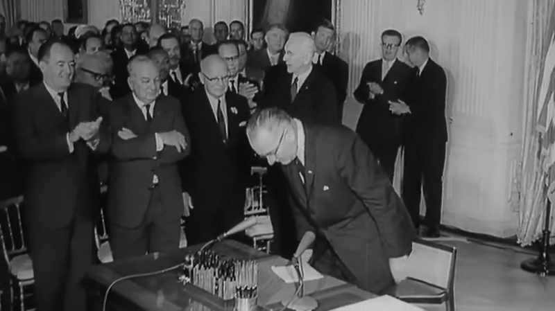 President johnson calls for all americans