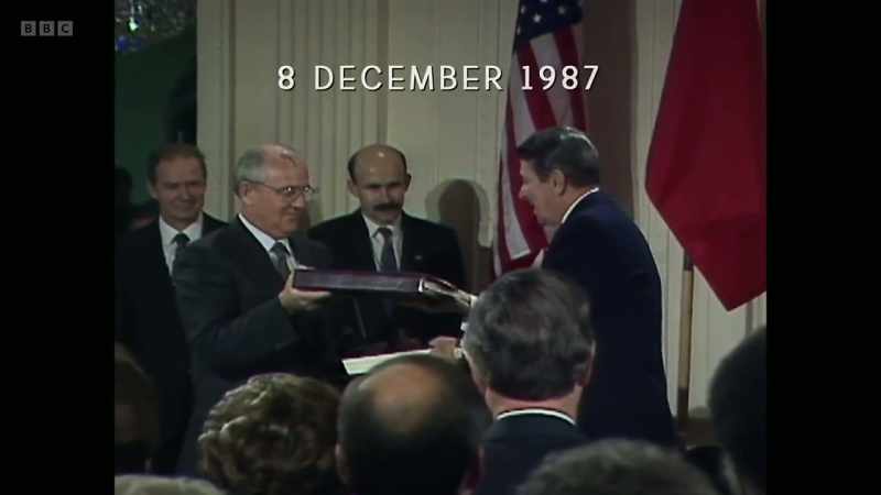 President Ronald Reagan and General Secretary Mikhail Gorbachev