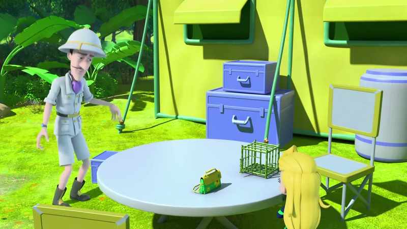 Princess, put the monkey back in its cage and