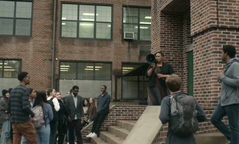 PRINCIPAL: (ON MEGAPHONE) Attention, everybody