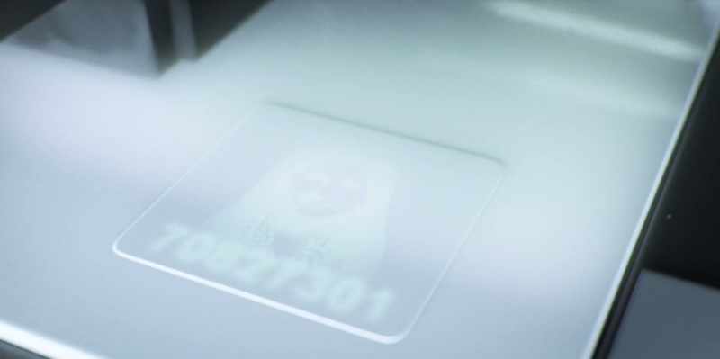 Print one layer in white blacklight ink