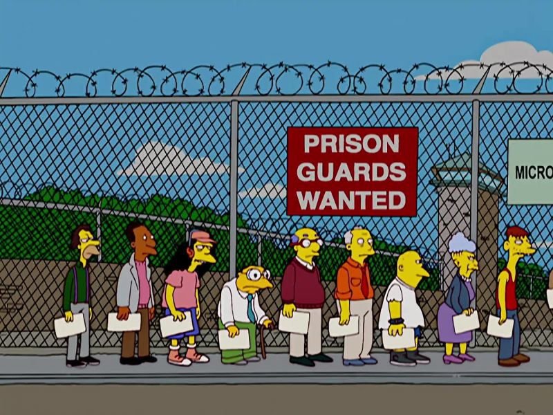 Prison guards wanted : must know Powerpoint, sadism