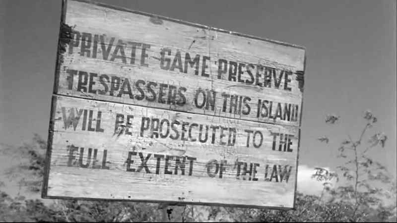 PRIVATE GAME PRESERVE TRESPASSERS ON THIS ISLAND