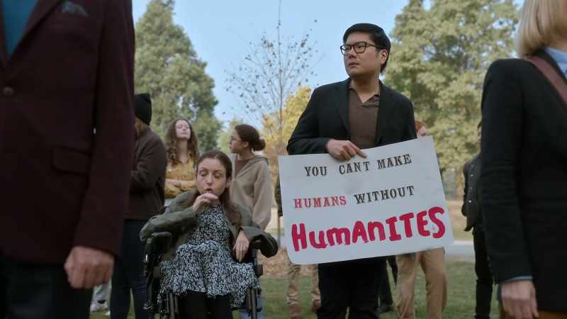 Professors should not hold signs