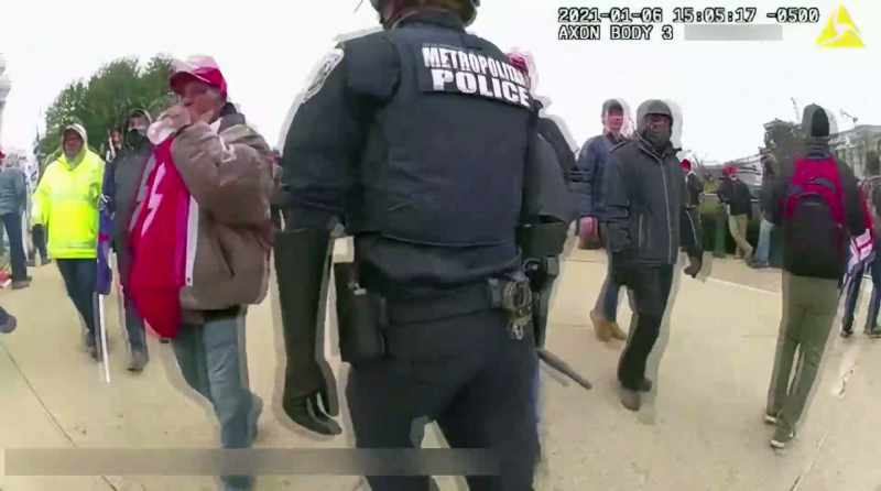 Protester: Whose side are you on, fellas, huh?